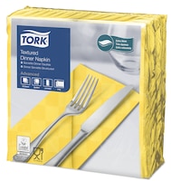 Tork Textured Tovagliolo Dinner giallo (piegato in 8)