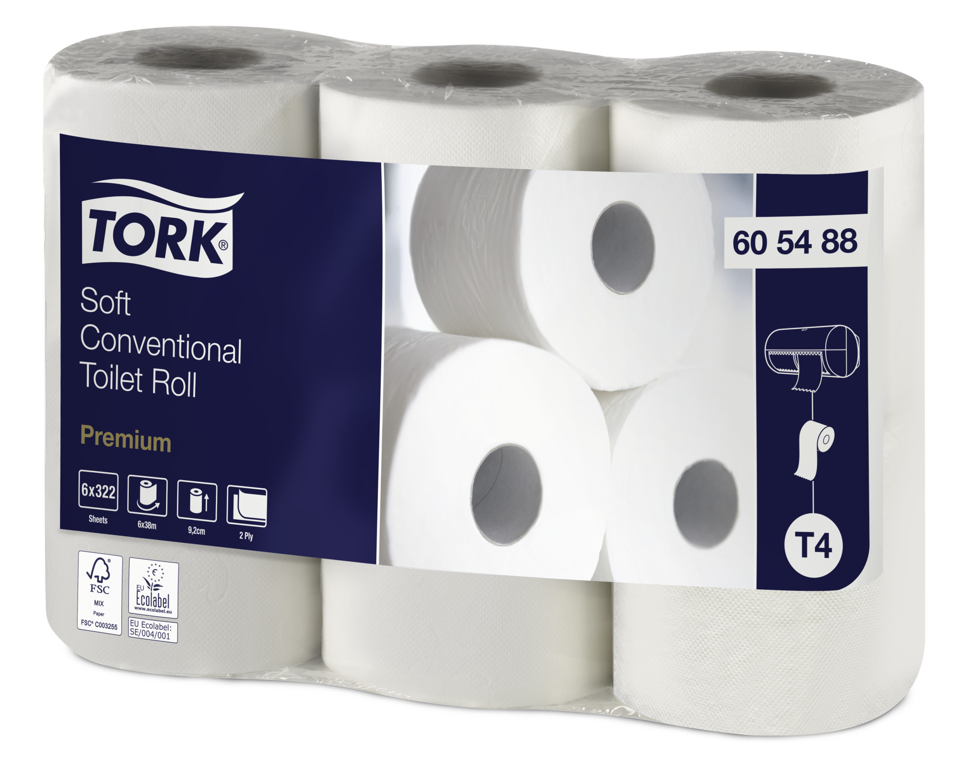 Tork Papel Higiénico Convencional Suave Premium – 2 Folhas