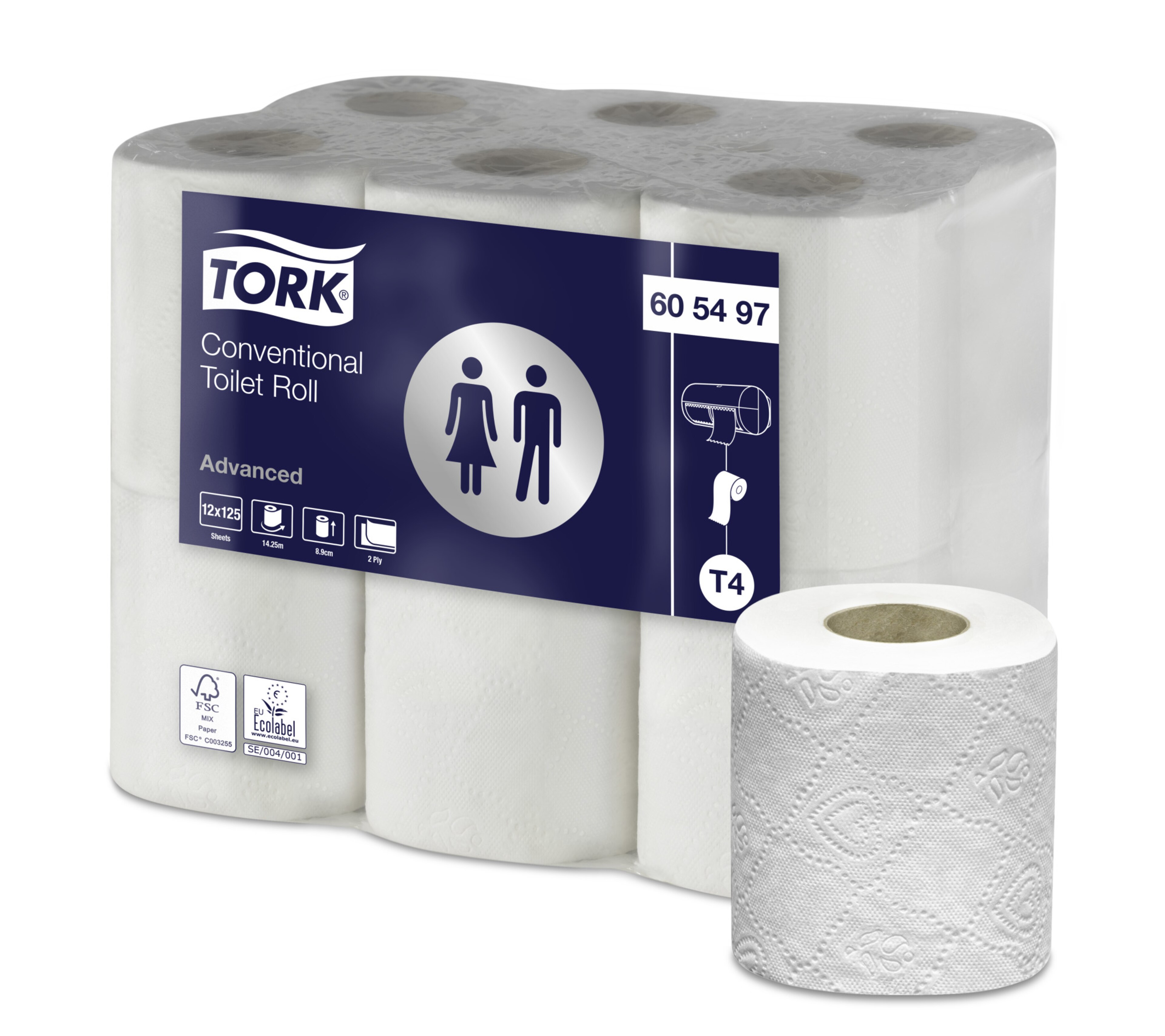 Tork Rollo de Papel Higiénico Suave Convencional Advanced - 2 Capas