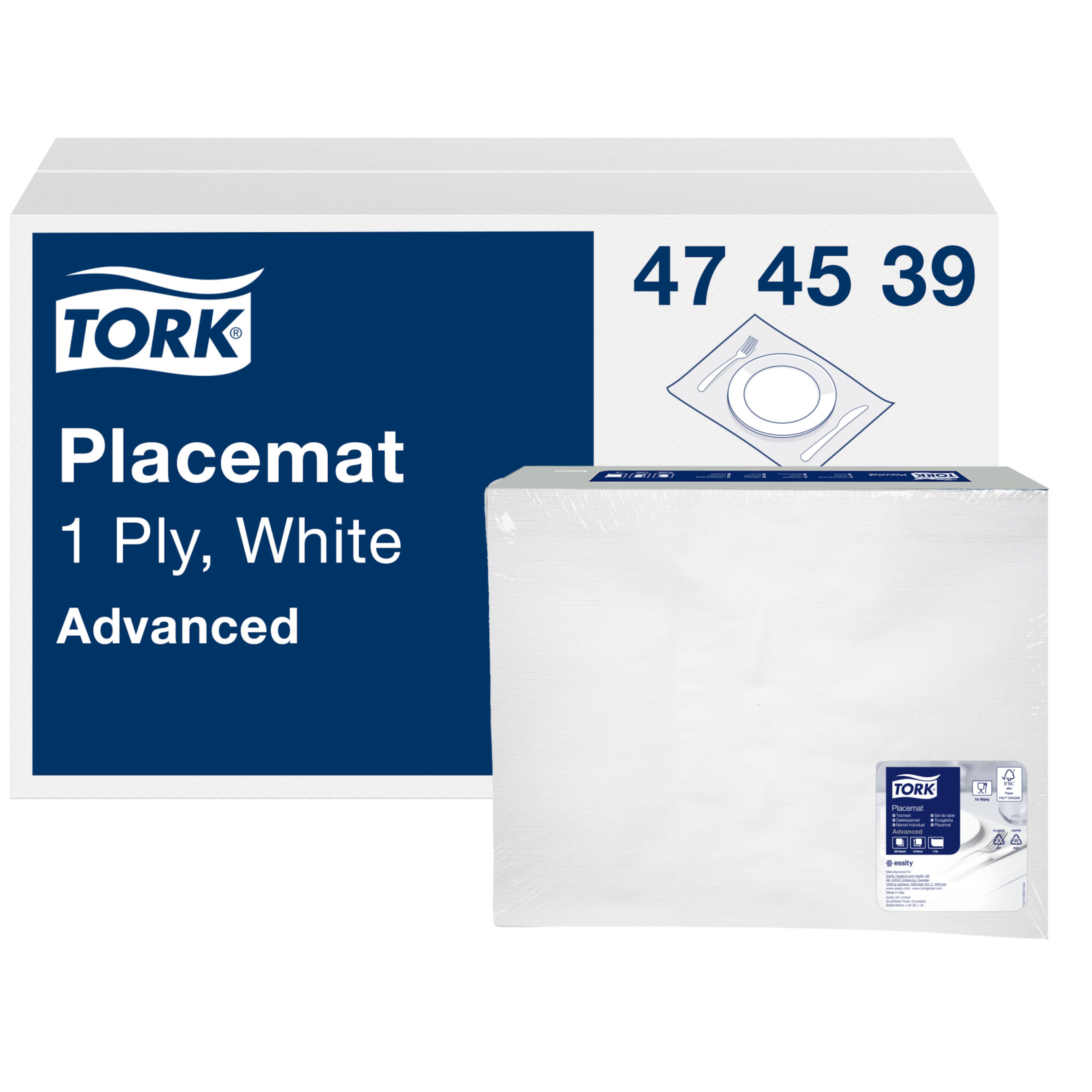 Tork Set de table en papier, Blanc