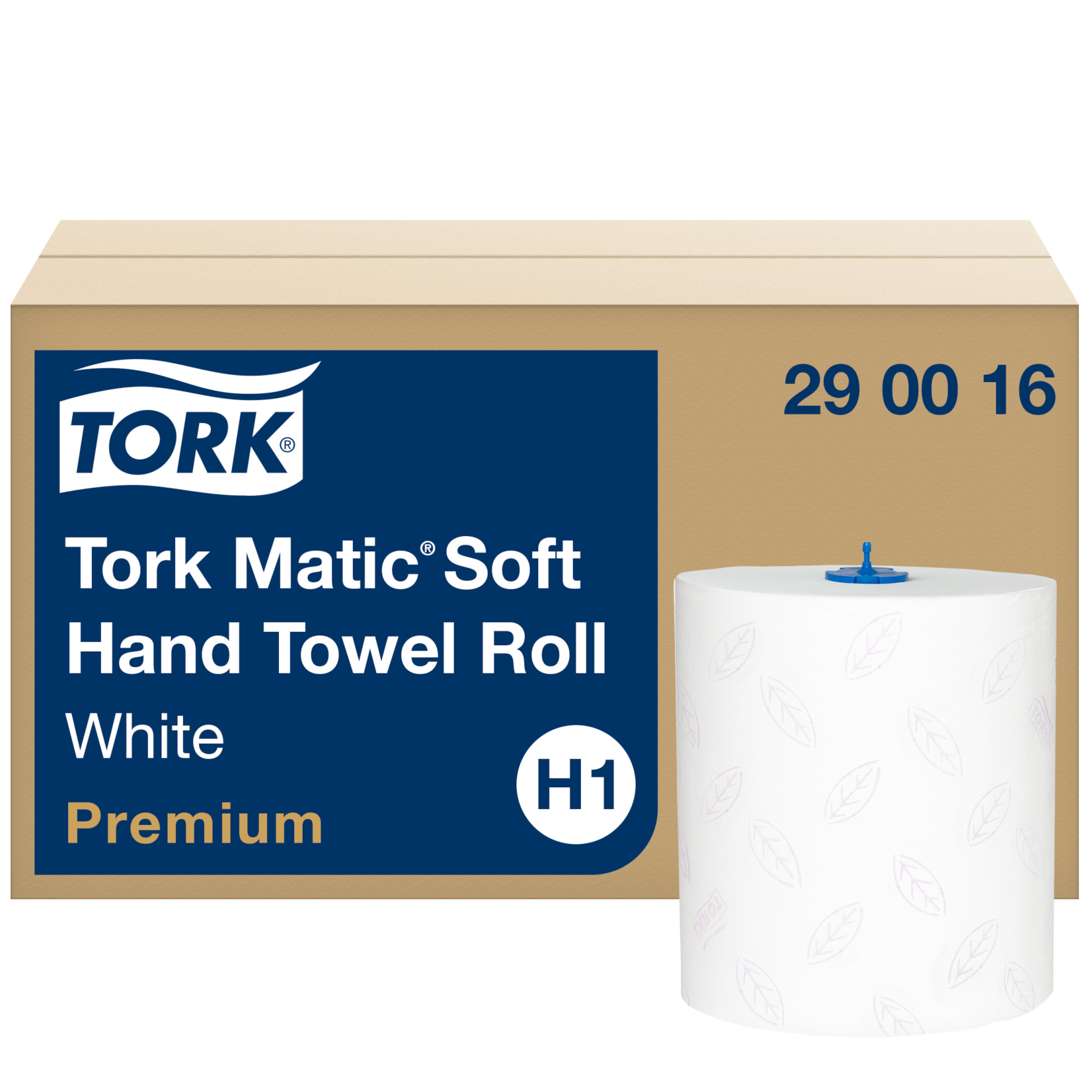 Tork Matic® Soft sinise lehemustriga valged paberkäterätikud H1