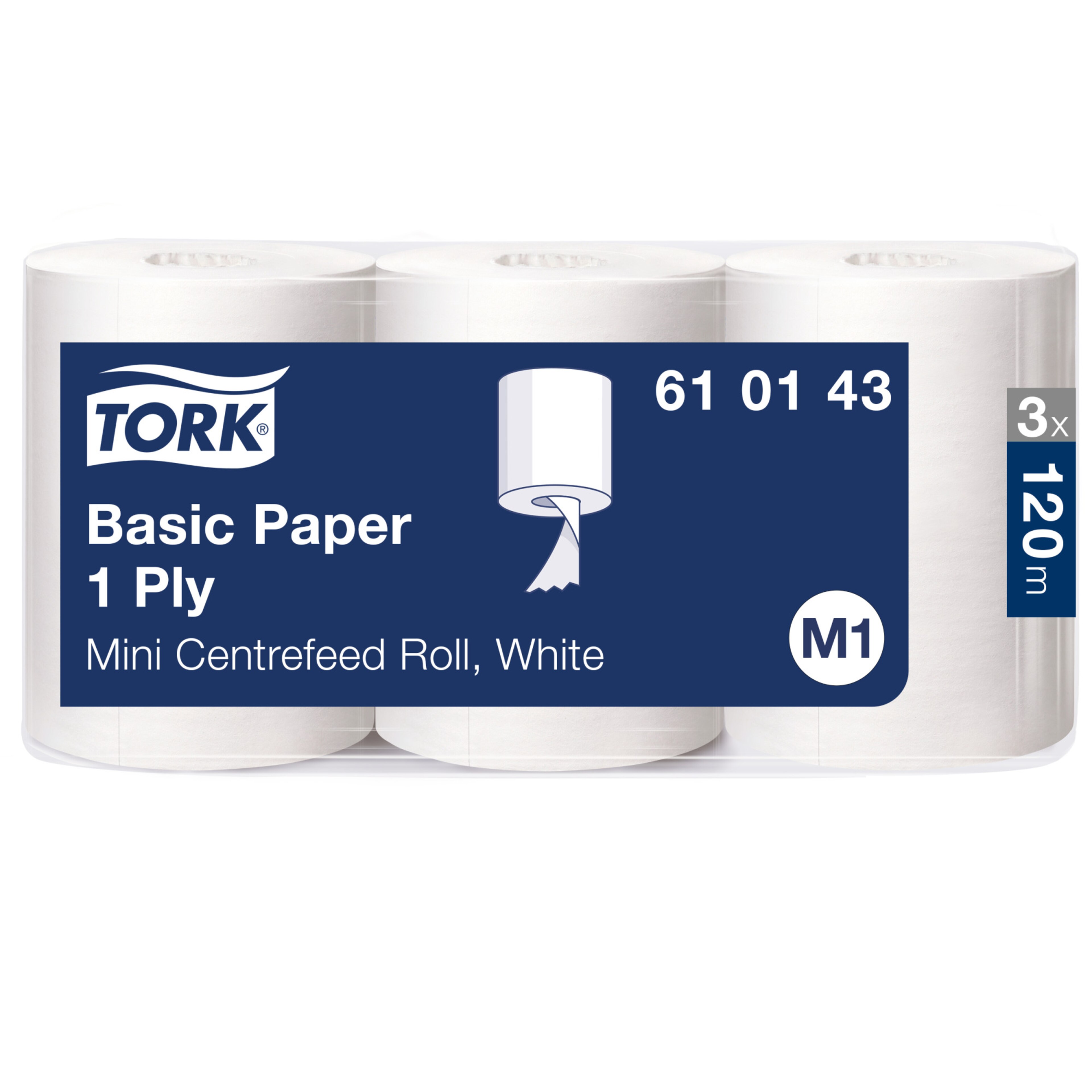 Tork Basic Rol Poetspapier Wit M1