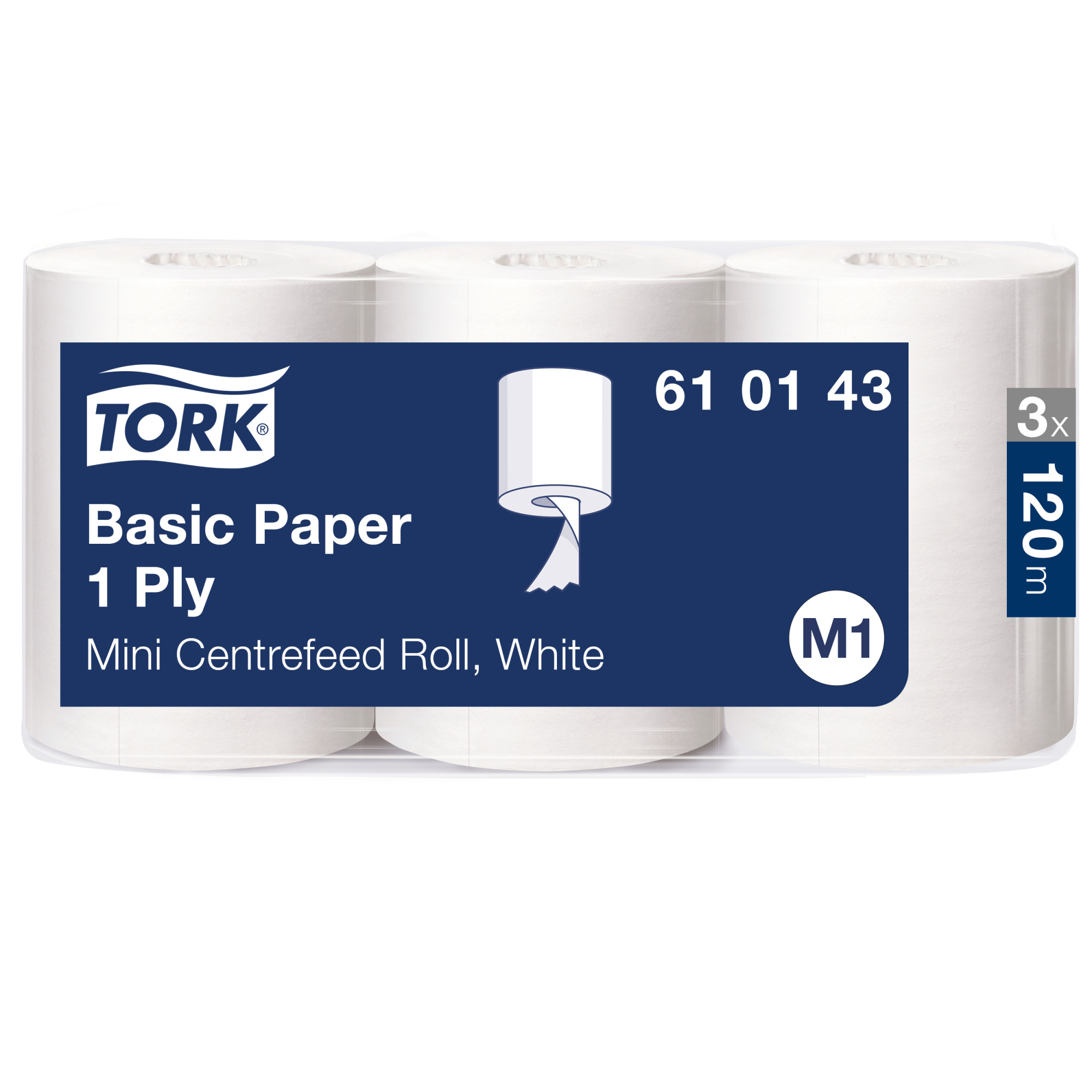 Tork Basic Rol Poetspapier Wit M1