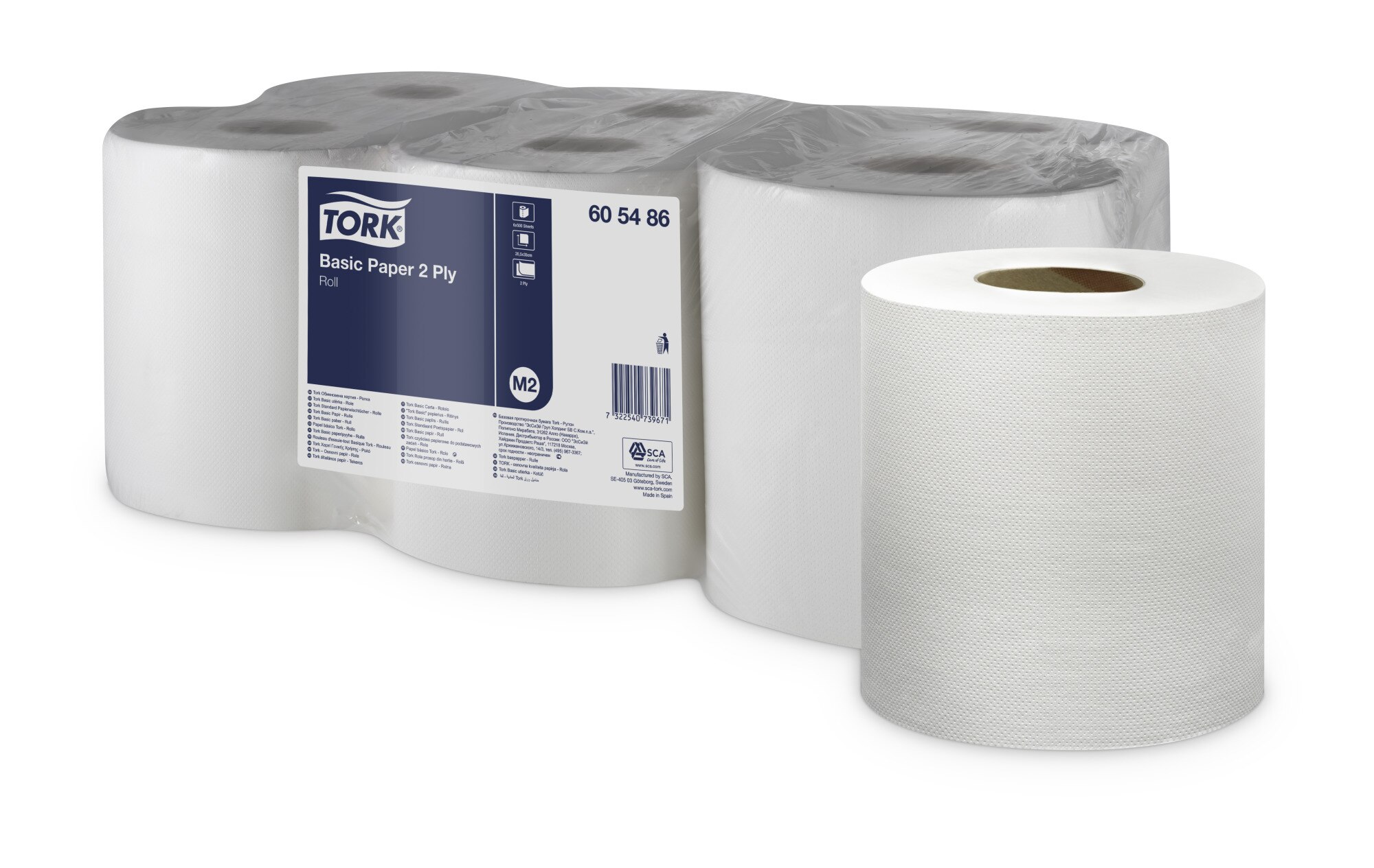 2 x 150 m 2 capas Tork 601502 Pack de 2 rollos de papel de secado extra multiuso 