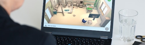 „Tork“ interaktyvus ligoninių valymo mokymas