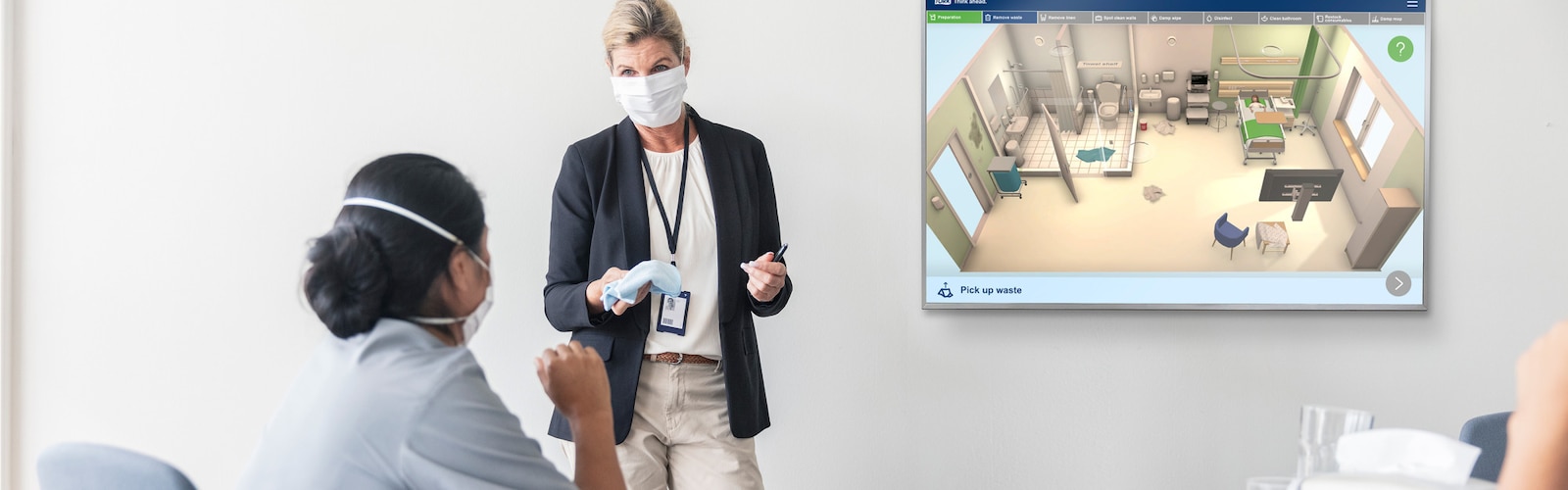 Formation interactive sur le nettoyage d’un hôpital de Tork 