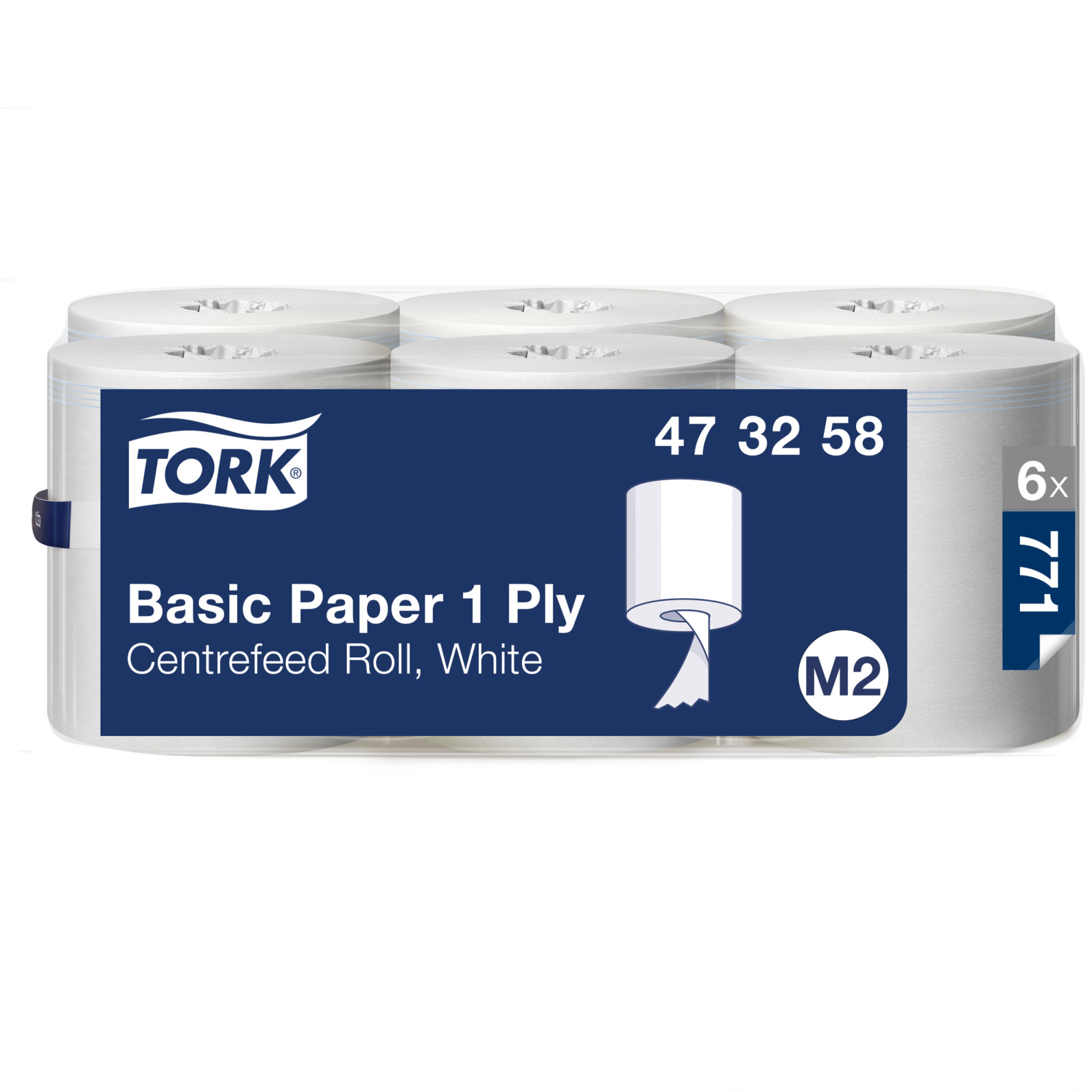 Tork Rouleau de papier d'essuyage basique blanc M2