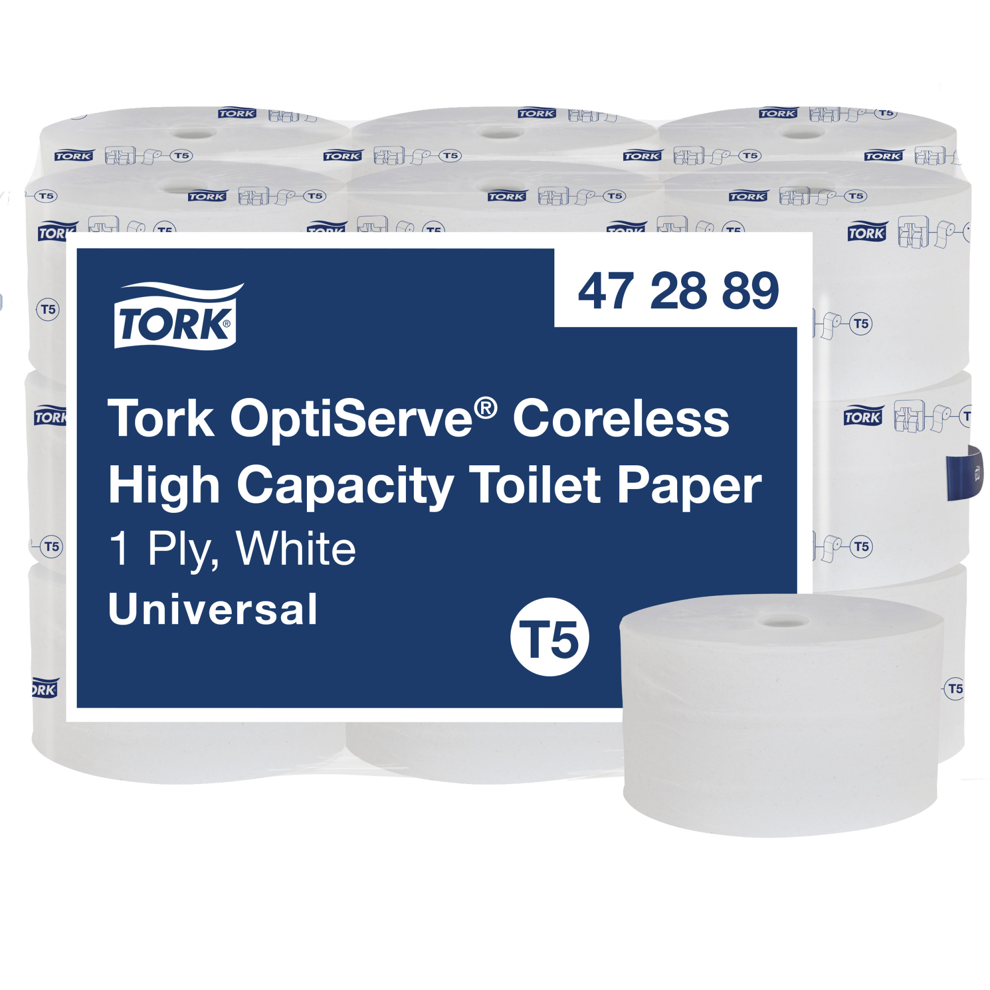 Tork OptiServe High Capacity Coreless Toilet Paper WhiteT5
