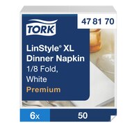 Tork LinStyle® Premium Dinnerservietten XL Weiß 1/8-Falz