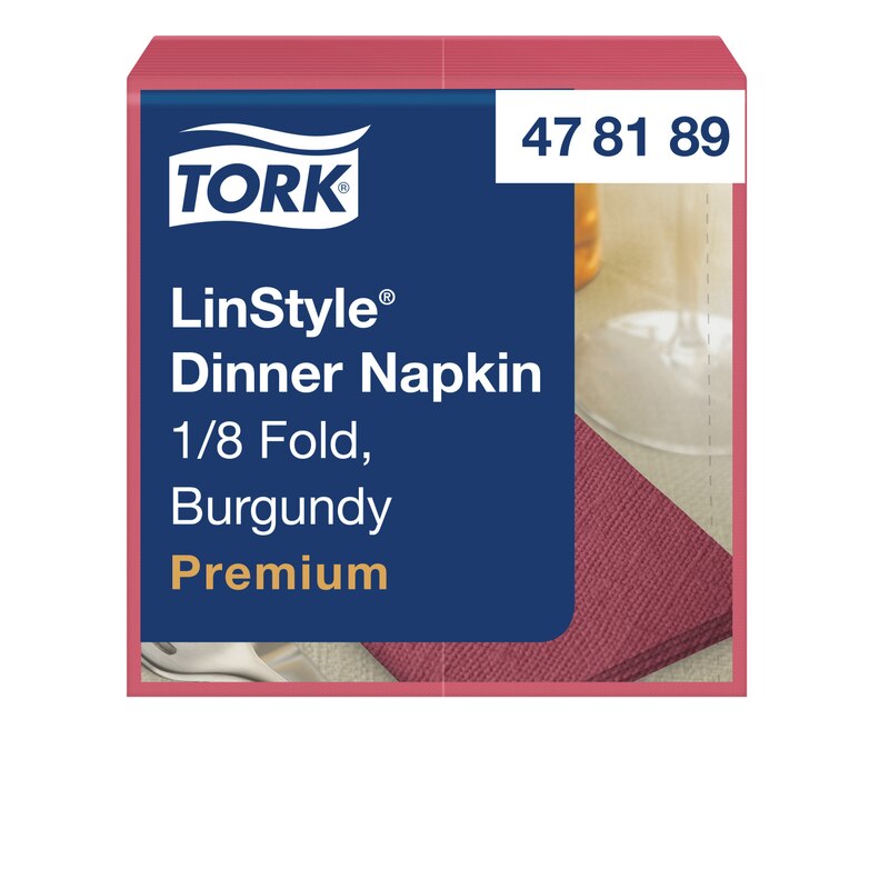 Tork Premium LinStyle® Dinnerservietten Bordeauxrot 1/8-Falz