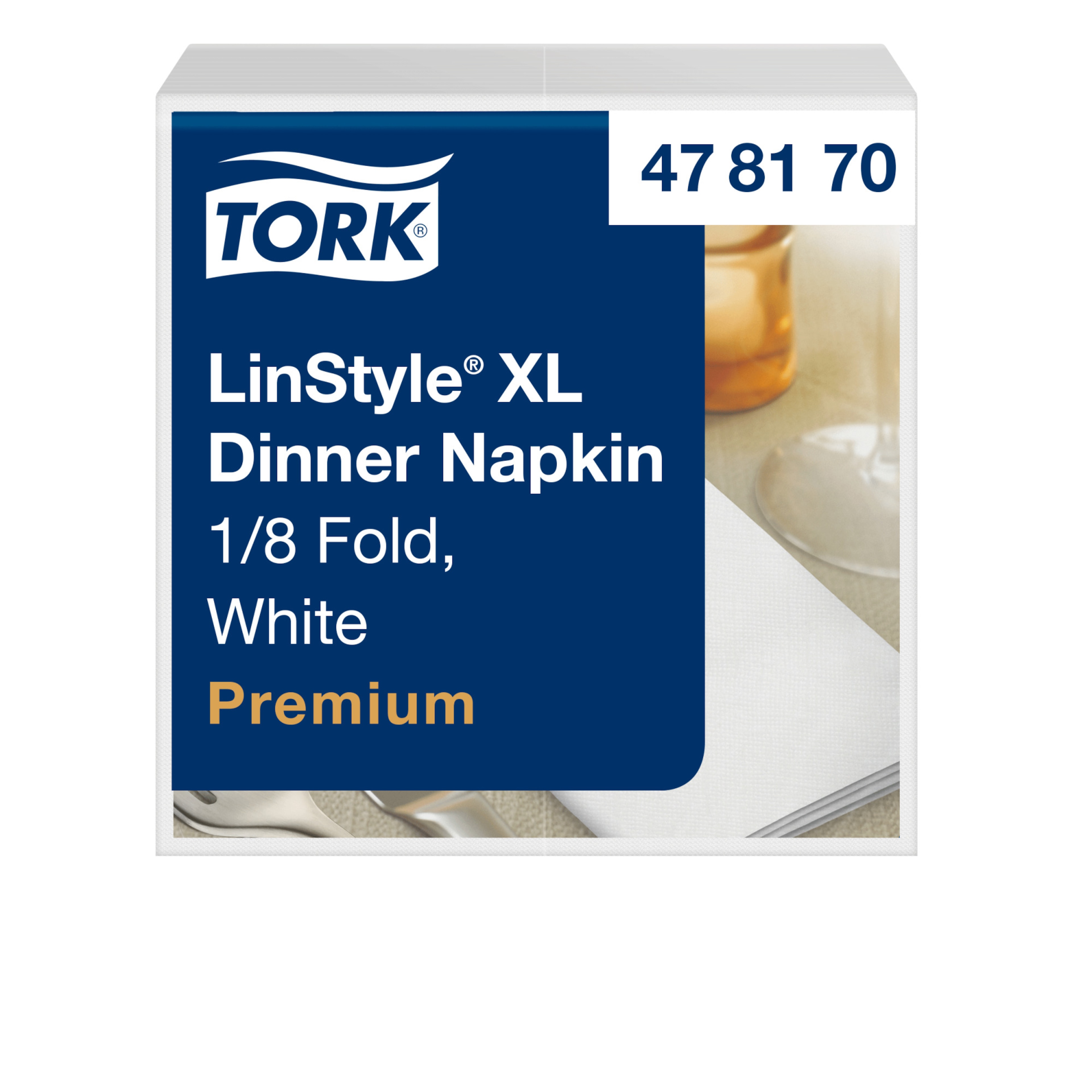 Tork LinStyle® White Dinner Napkin