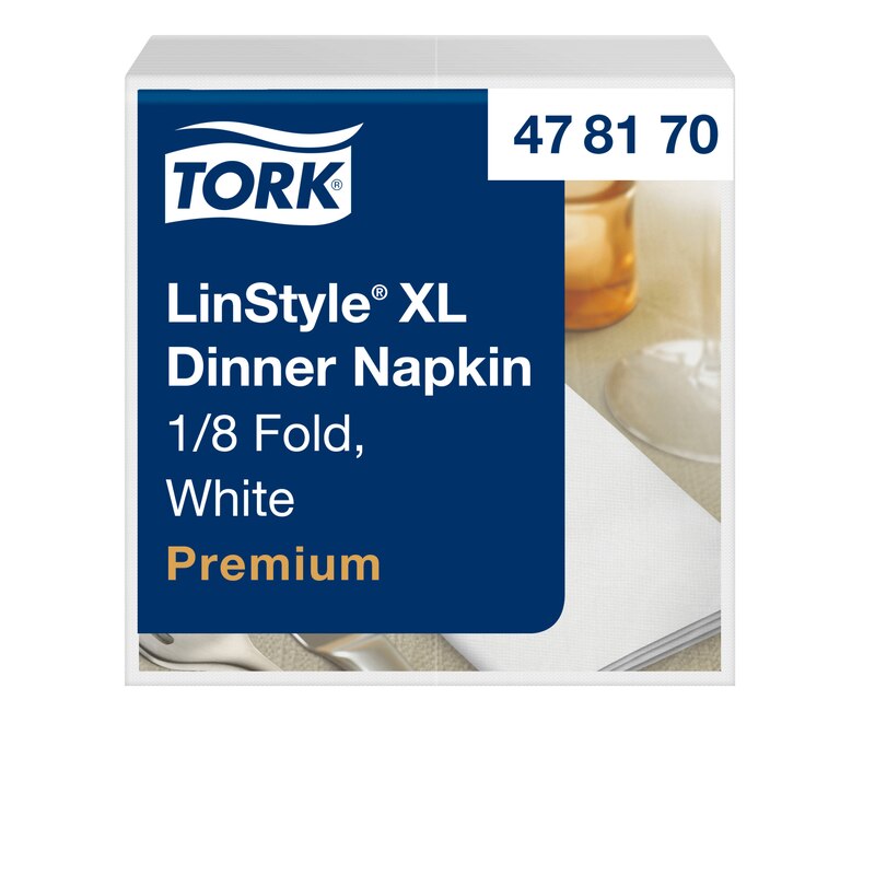 Tork LinStyle® Weiße Dinnerserviette