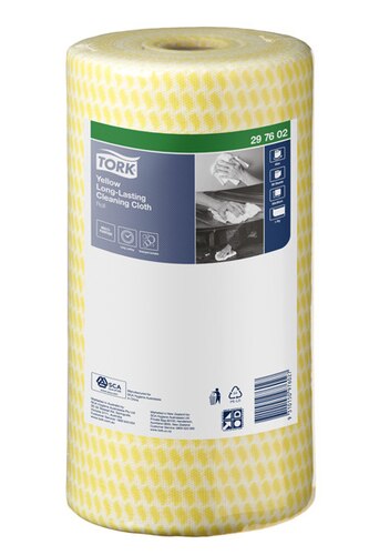 Tork Yellow Heavy-Duty Colour Coded Cleaning Cloth