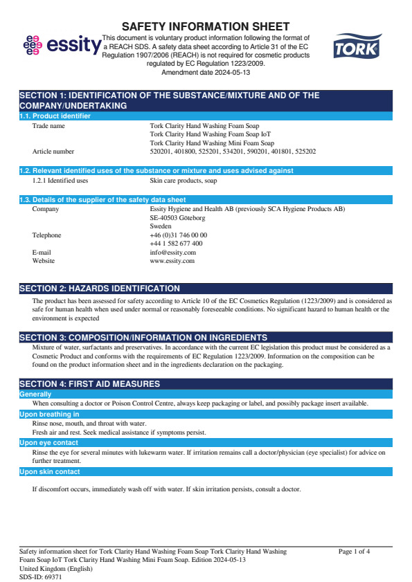 Safety Data Sheet