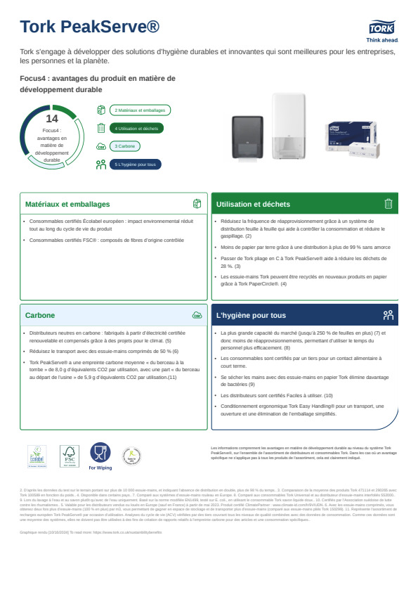 Fiche produit développement durable