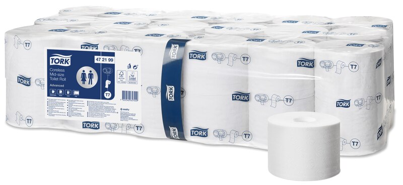 Tork Mid-size hylsytön WC-paperi T7 | 472199 | WC-paperit | Täyttötuote |  Tork FI