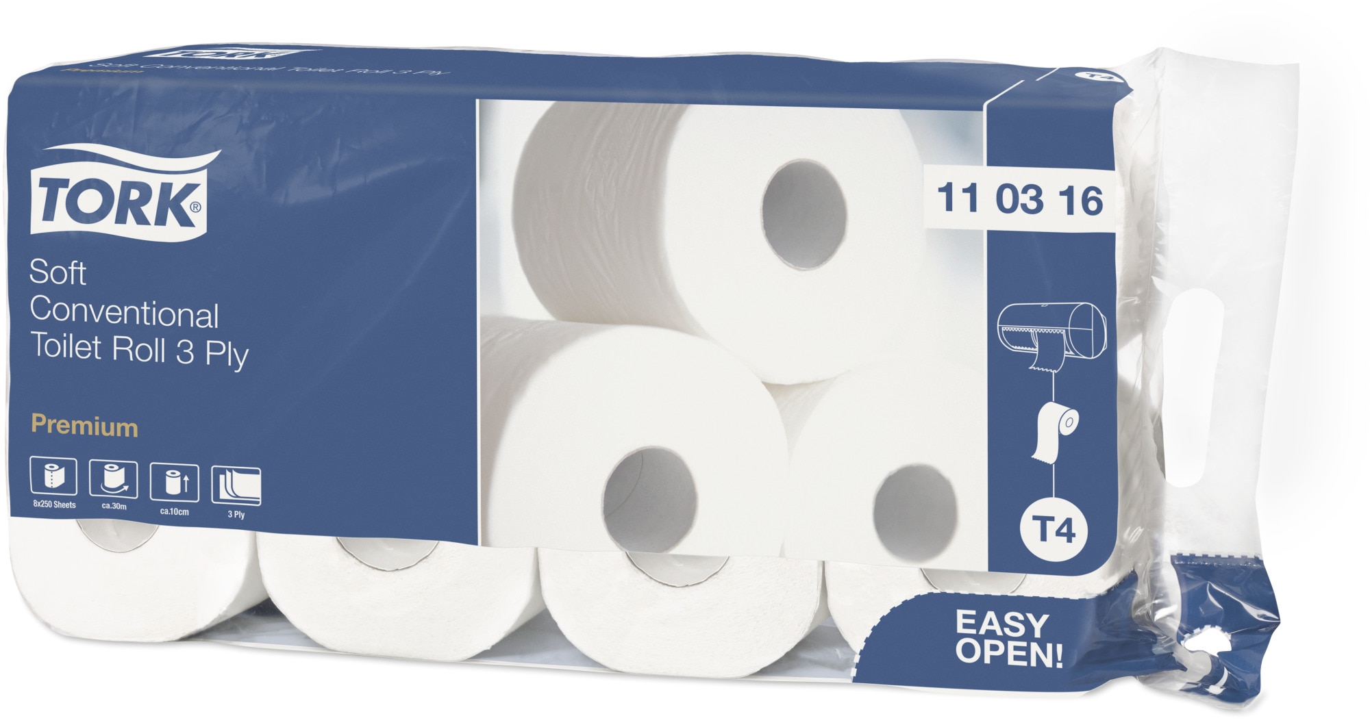 Tork Premium Toilettenpapier 4-lagig 7x6 Rollen 6300 Blatt 