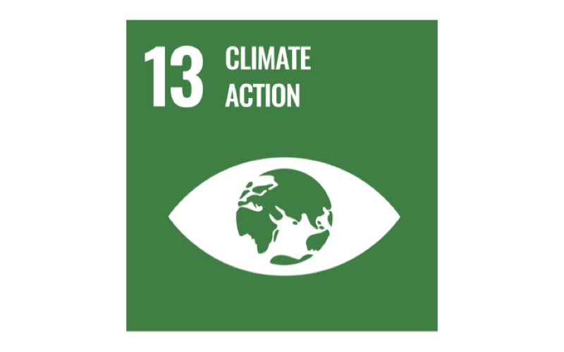 Bild av FN:s globala hållbarhetsmål 13, logotyp