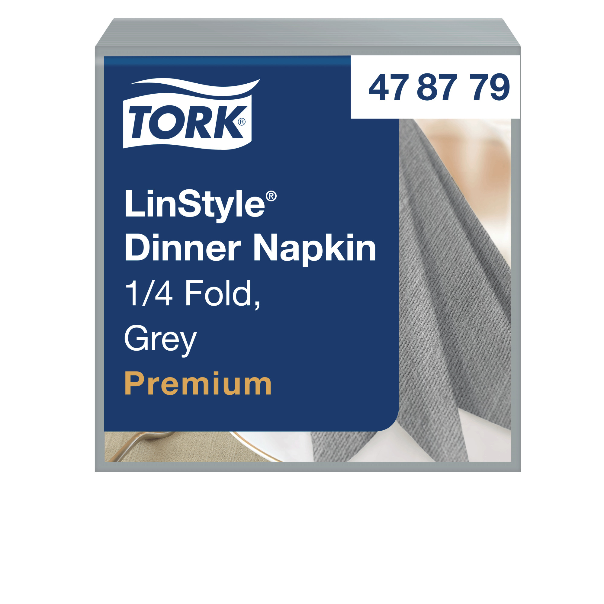 Tork Premium Linstyle® siva servieta za večerjo