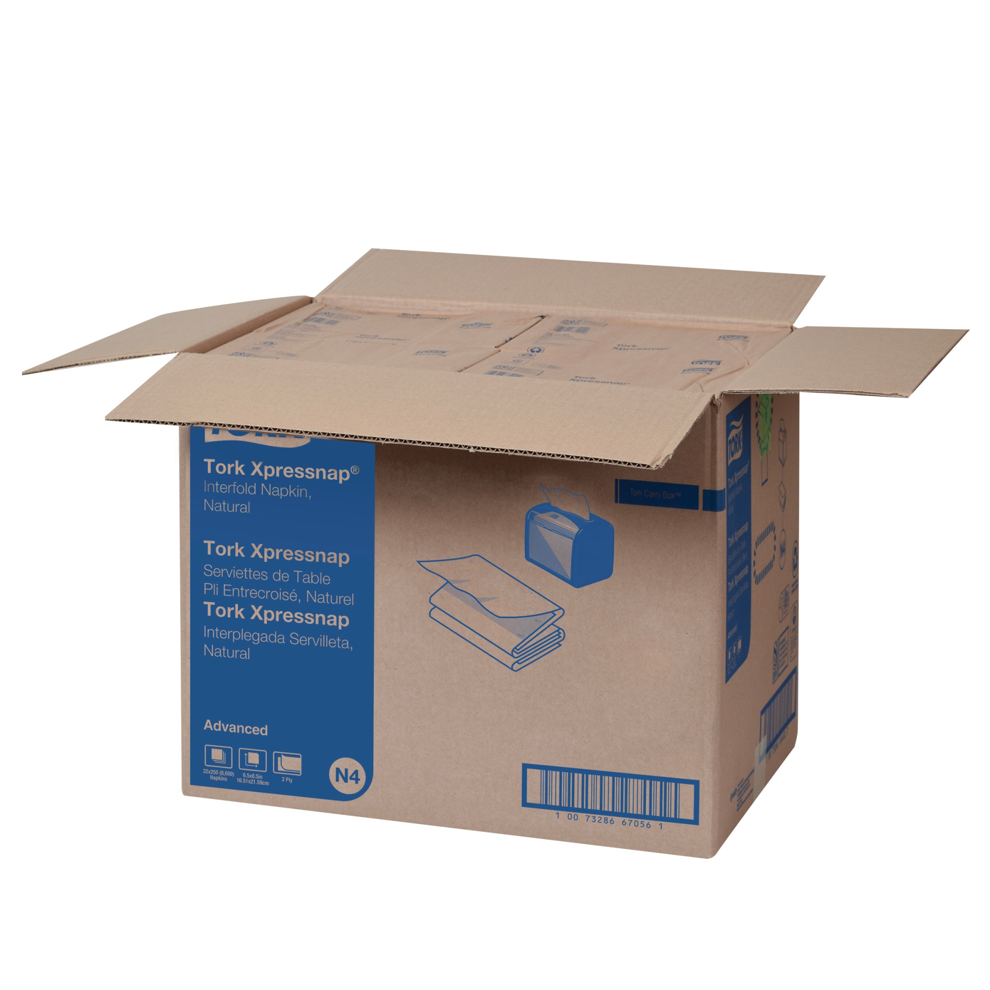ぺっぱー 　no2 Tork Advanced Xpressnap® 2-ply Natural Dispenser Napkin