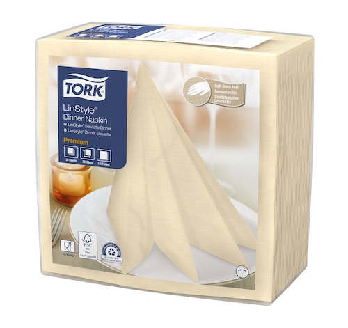 Tork Premium LinStyle® Krem Middagsserviett