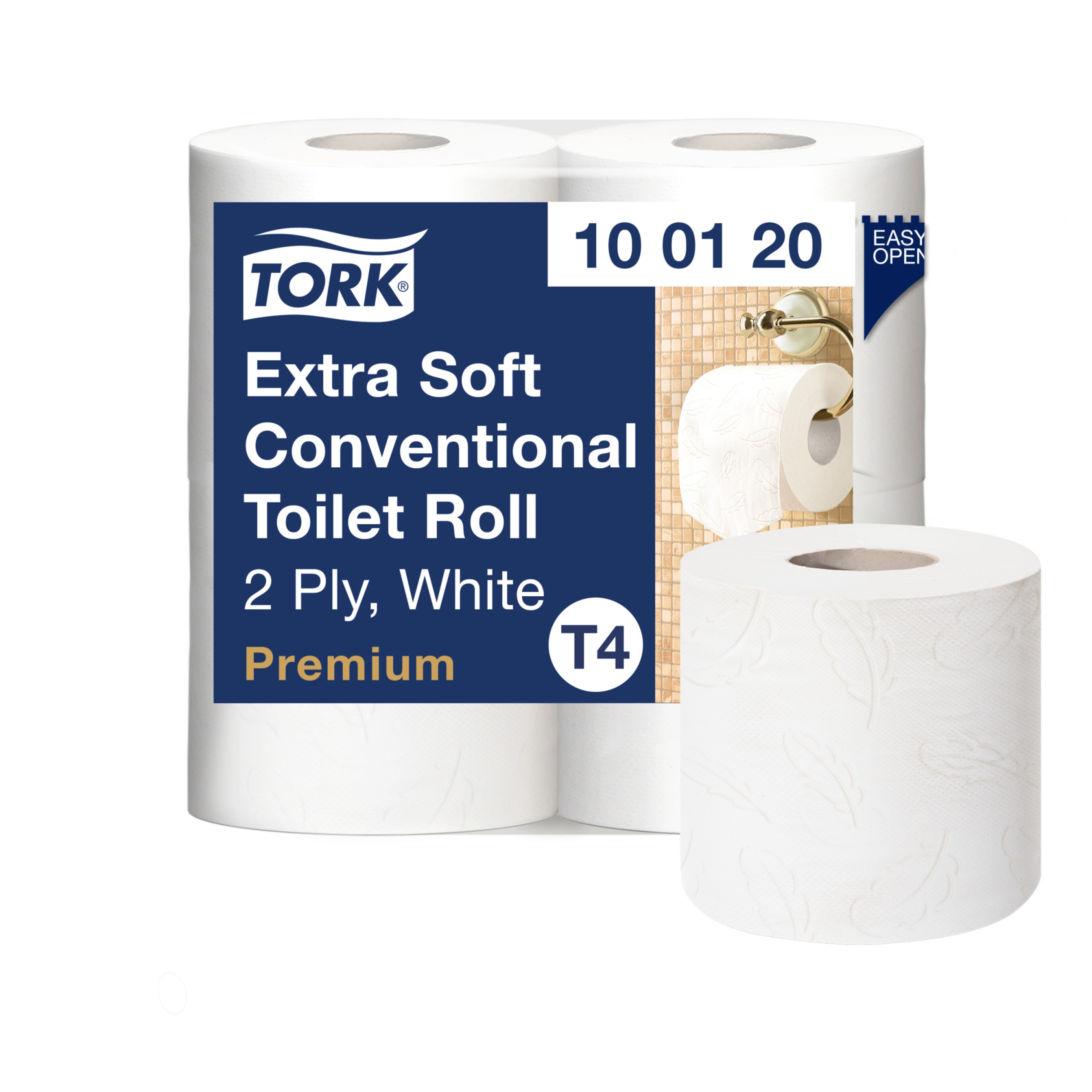 Tork Extra Soft Conventional Toilet Paper Roll White T4