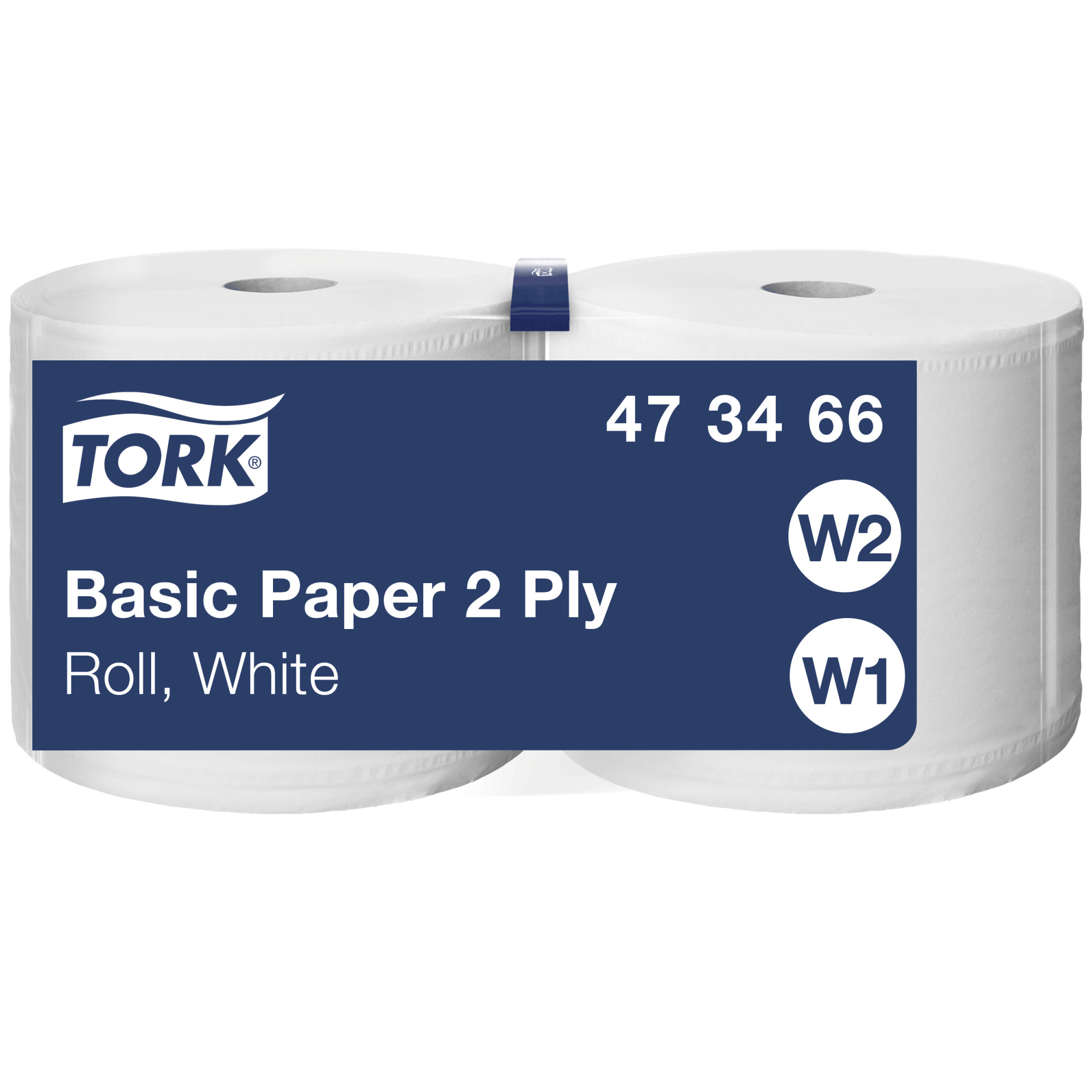 Tork Papier d'Essuyage Basic Rouleau blanc W2