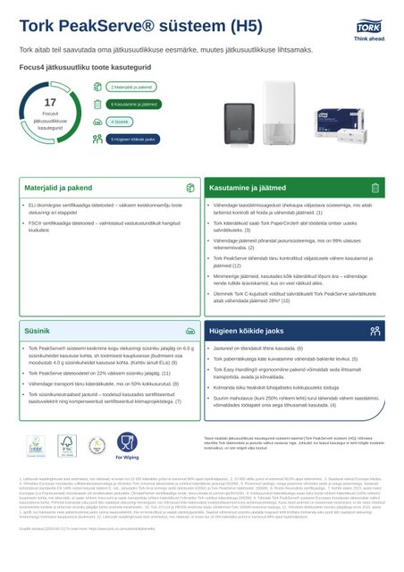 Jätkusuutlikkuse tooteleht