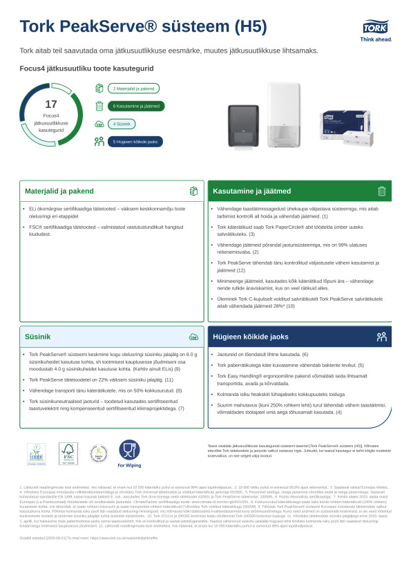 Jätkusuutlikkuse tooteleht