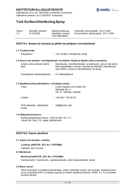 Safety Data Sheet