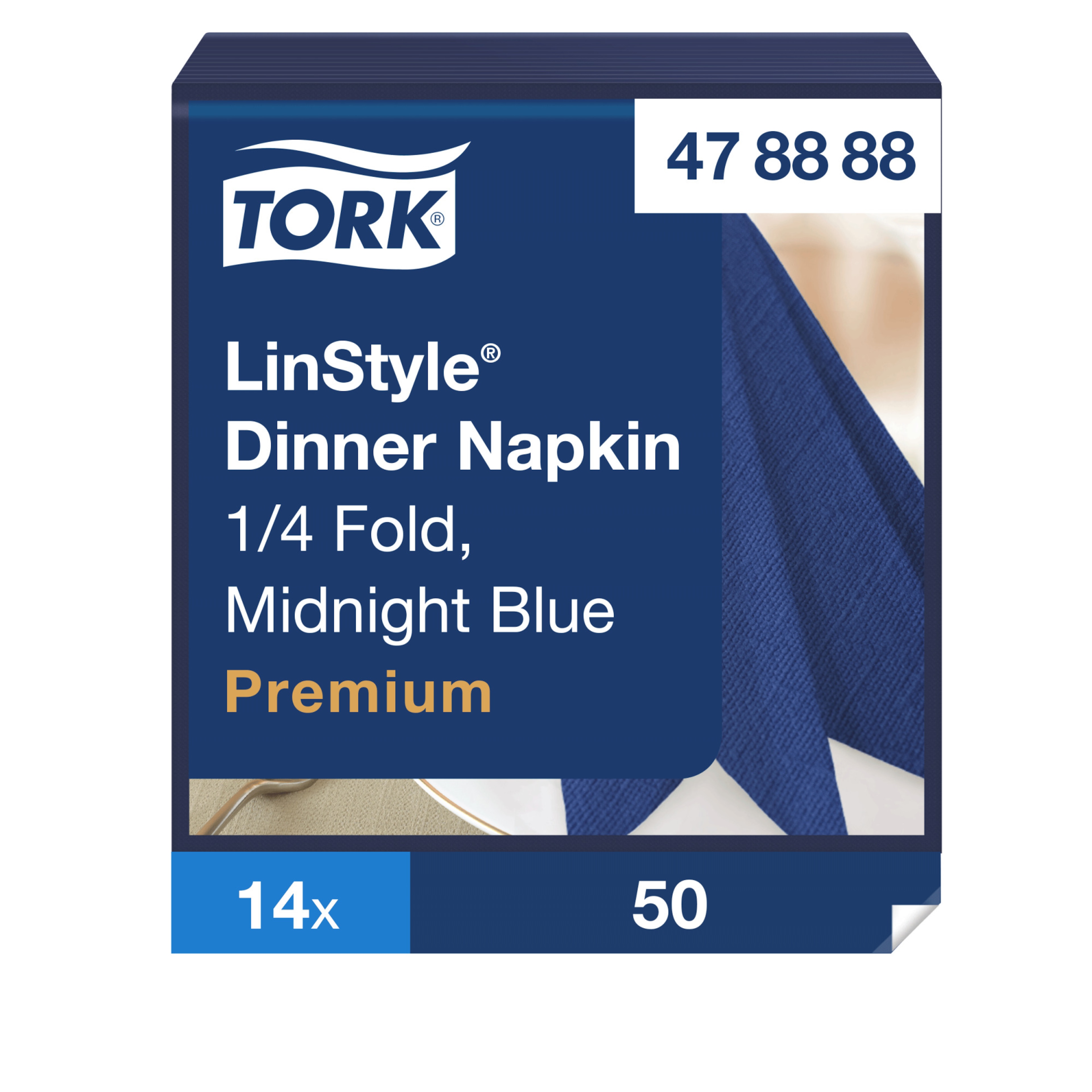 Tork Premium LinStyle® обеденные салфетки темно-синие