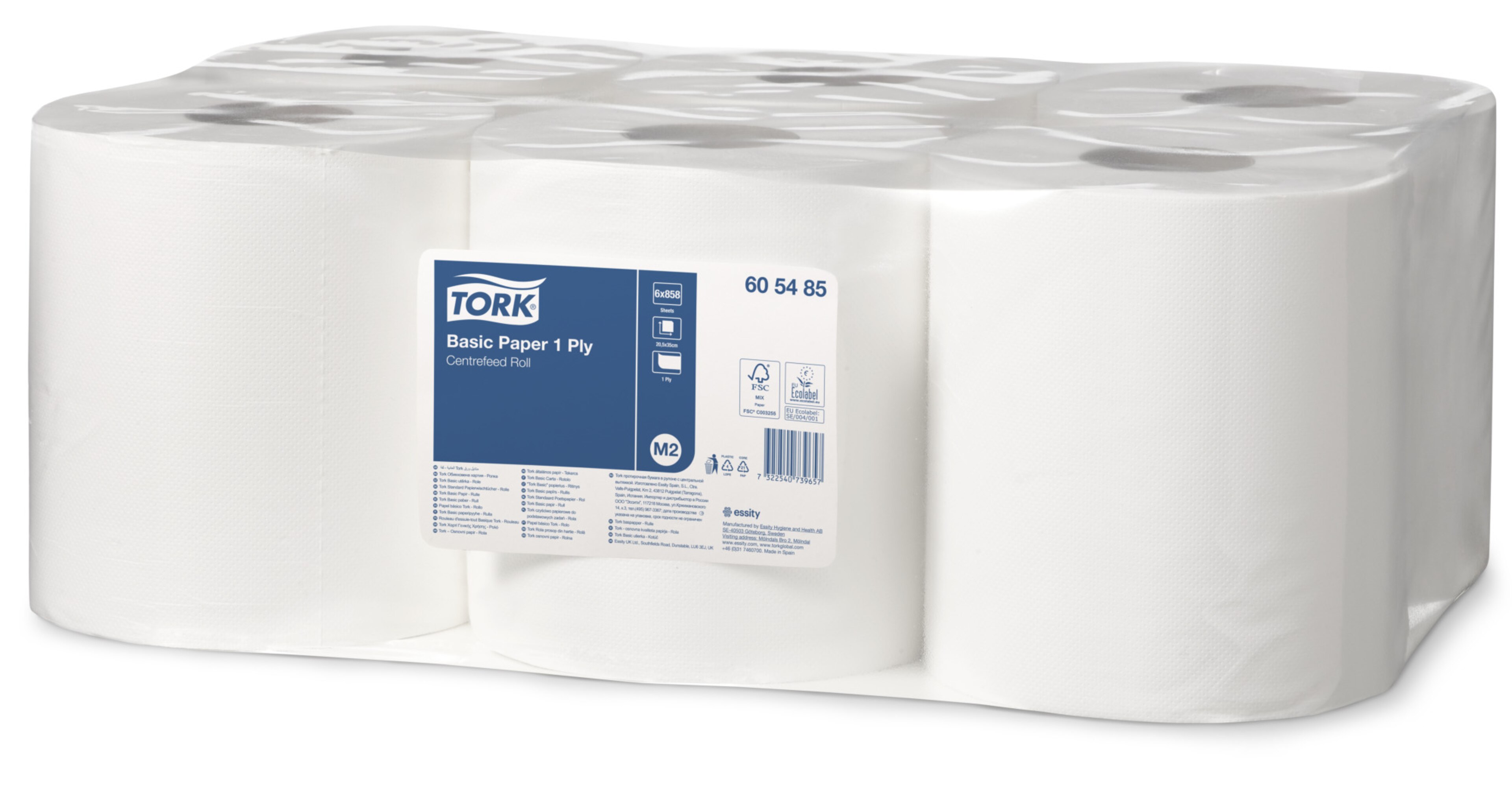 Papel básico Tork de 1 capa