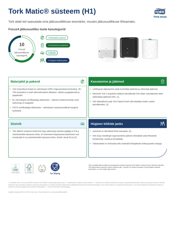 Jätkusuutlikkuse tooteleht