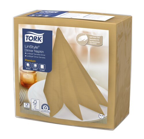 Tork Premium LinStyle® Beige Middagsserviett