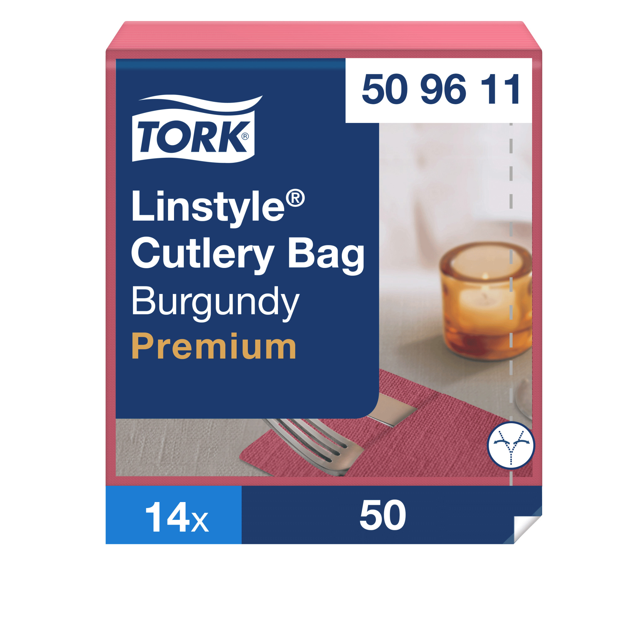 Tork Premium Linstyle® конверти для столового приладдя, бордо