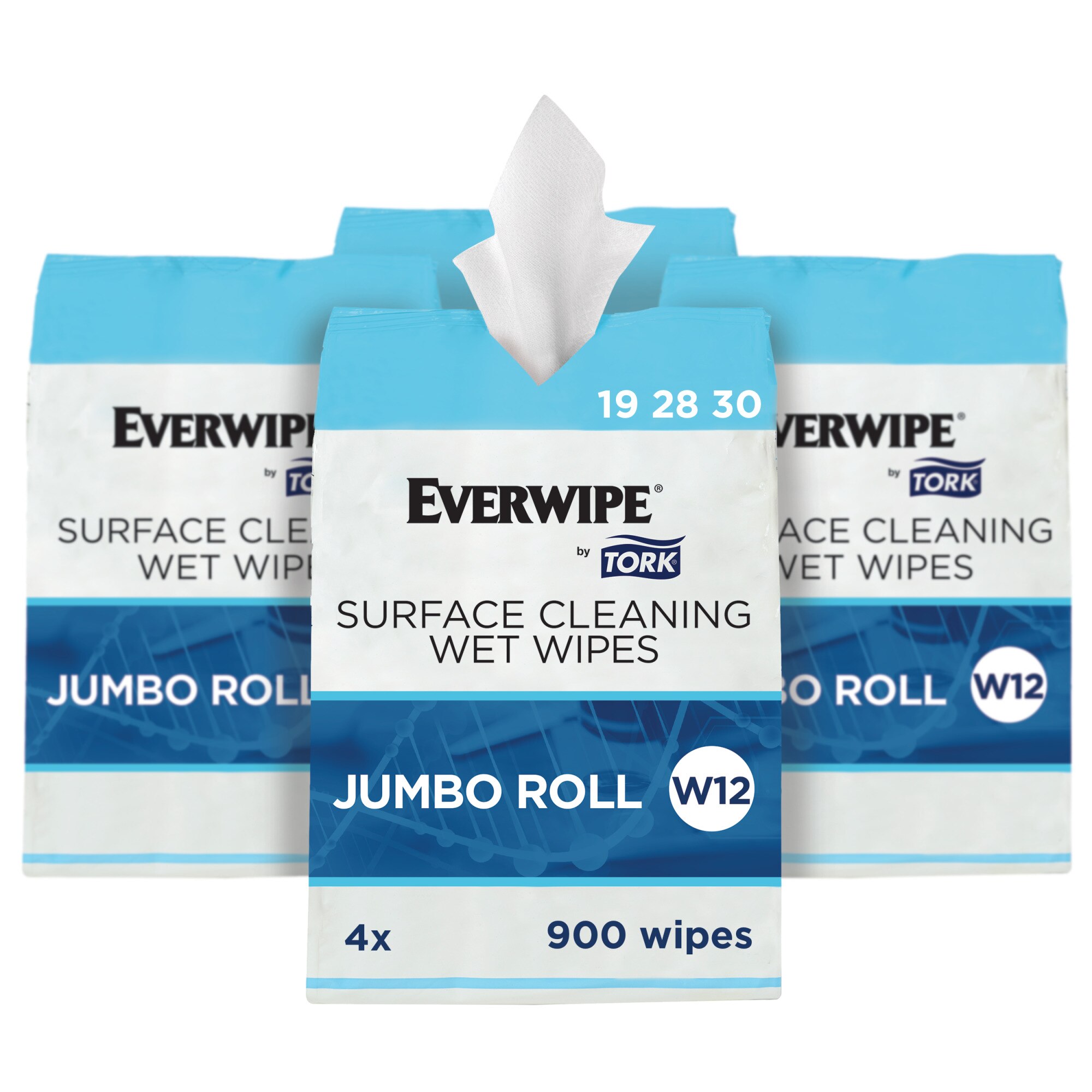 Everwipe by Tork Surface Cleaning Wet Wipe Jumbo Rolls White 4/900