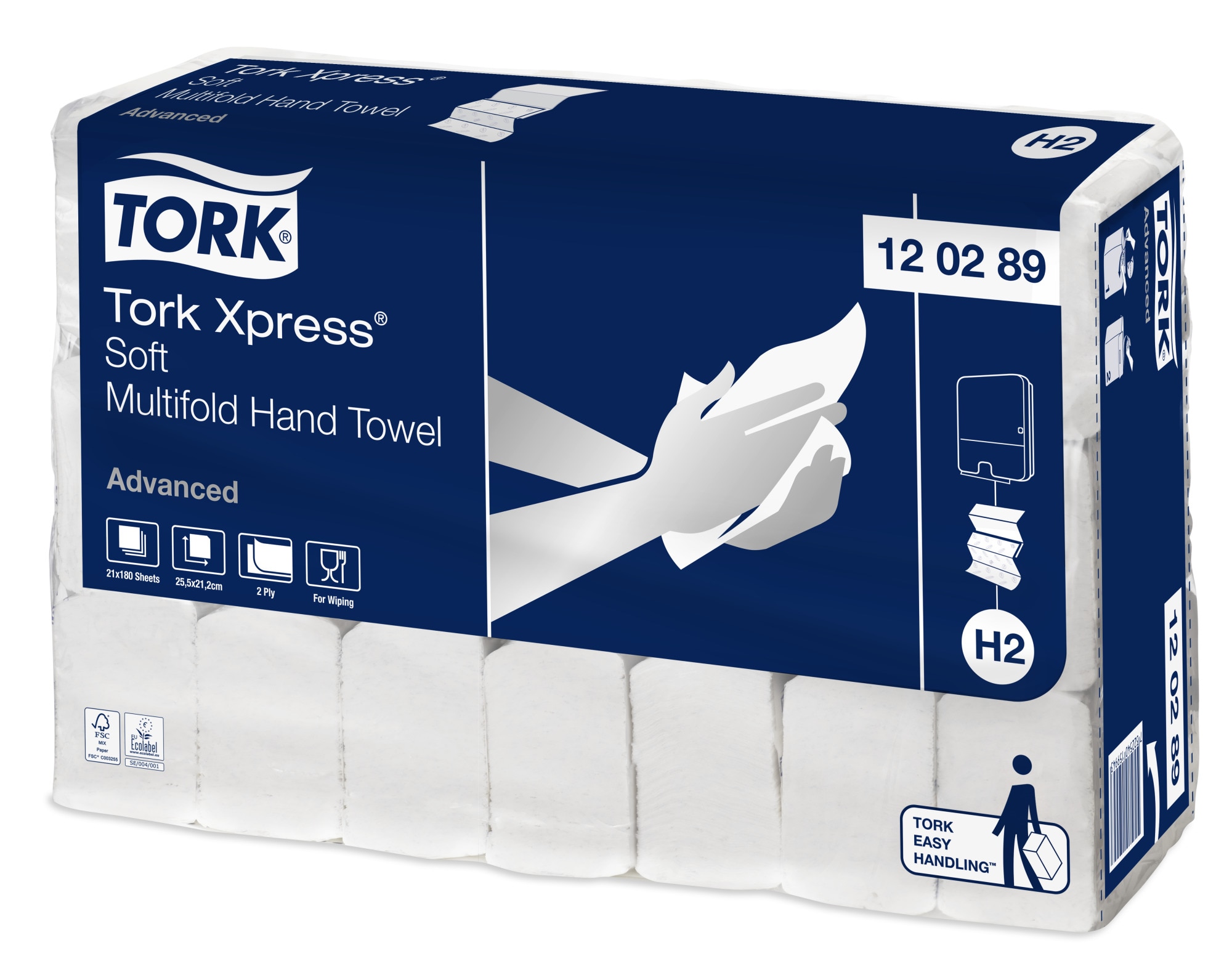 H2 Premium Paper Hand Tork Xpress Extra Soft Multifold Hand Towels 600297 