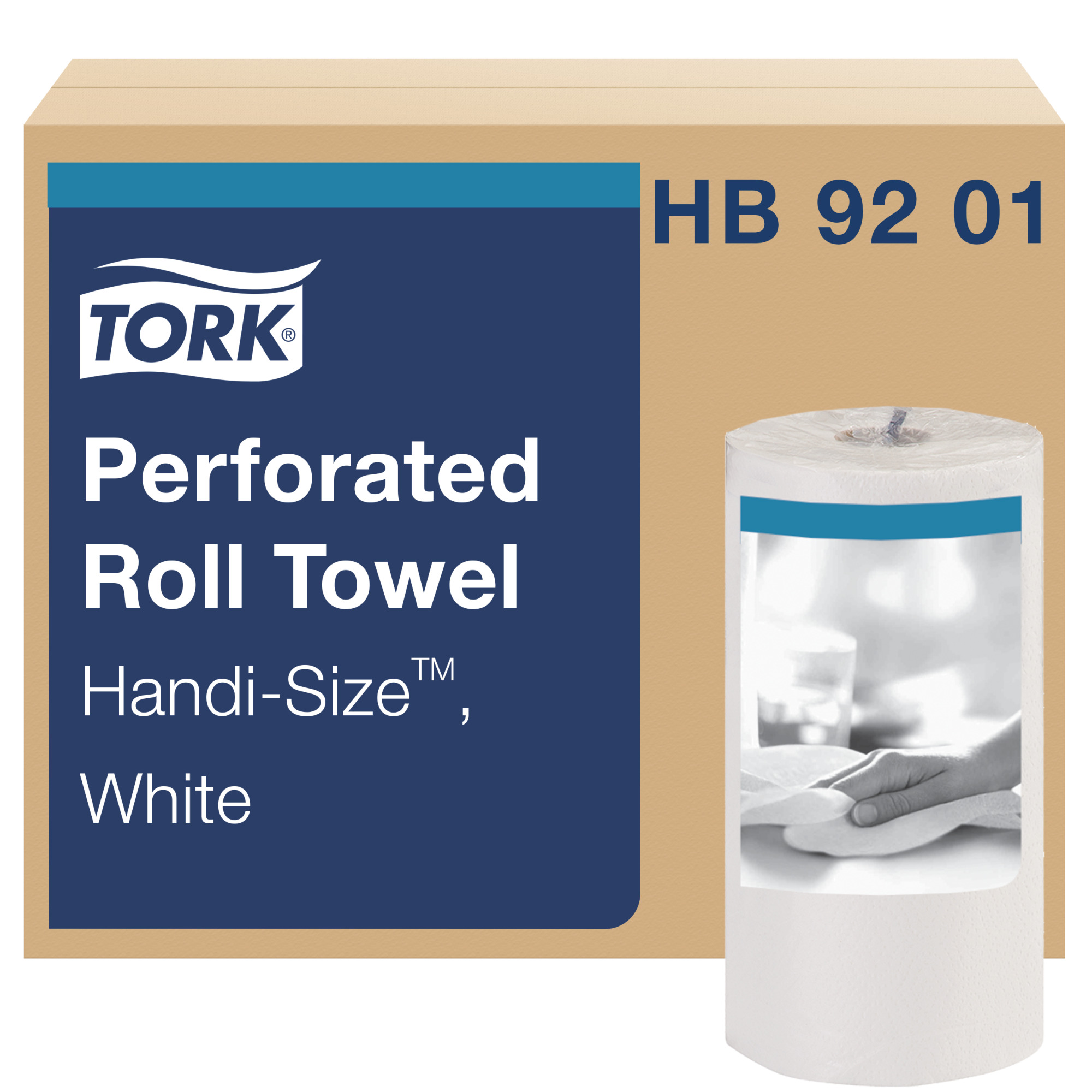 Tork Handi-Size Perforated Roll Towel Roll White
