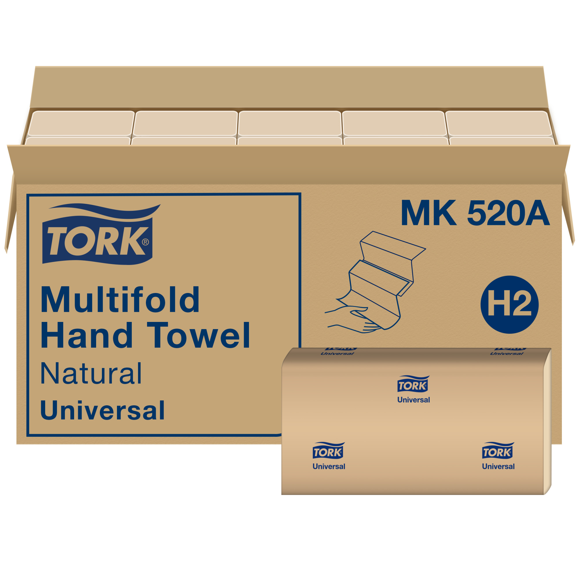 Tork Multifold Hand Towel Natural H2
