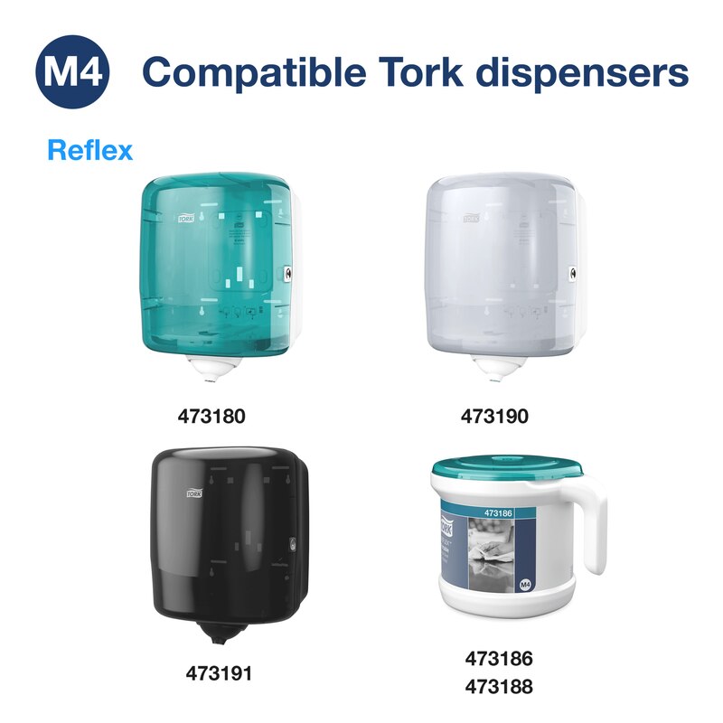 Carta Asciugatura Tork Reflex Plus 2 Veli - Per Dispenser M4, 6 Rotoli Da 150,8m, Bianco, Alto Assorbimento - Foto 5