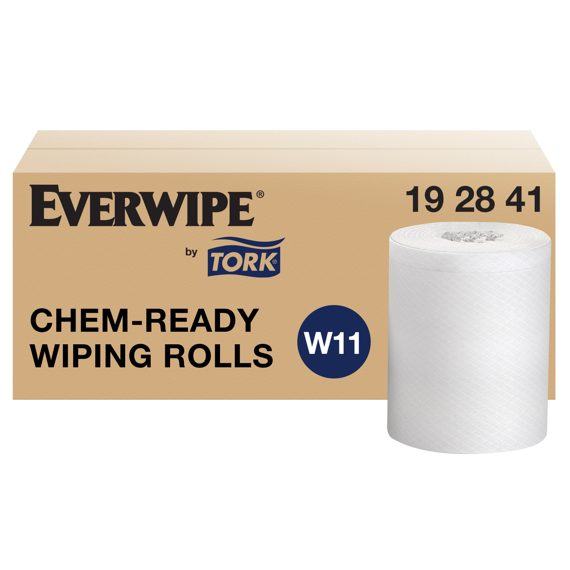 Everwipe by Tork Chem-Ready Wiping Rolls White 6/90