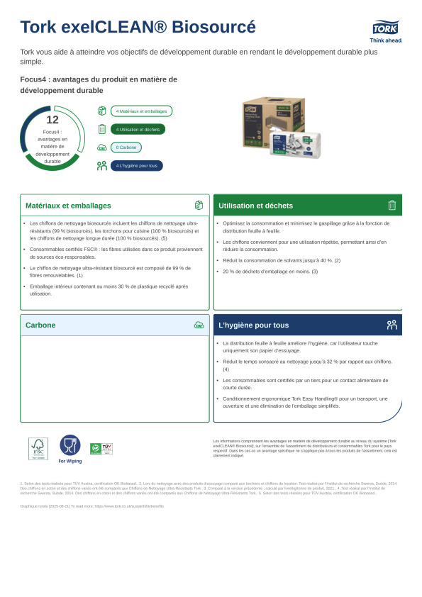 Fiche produit Développement durable