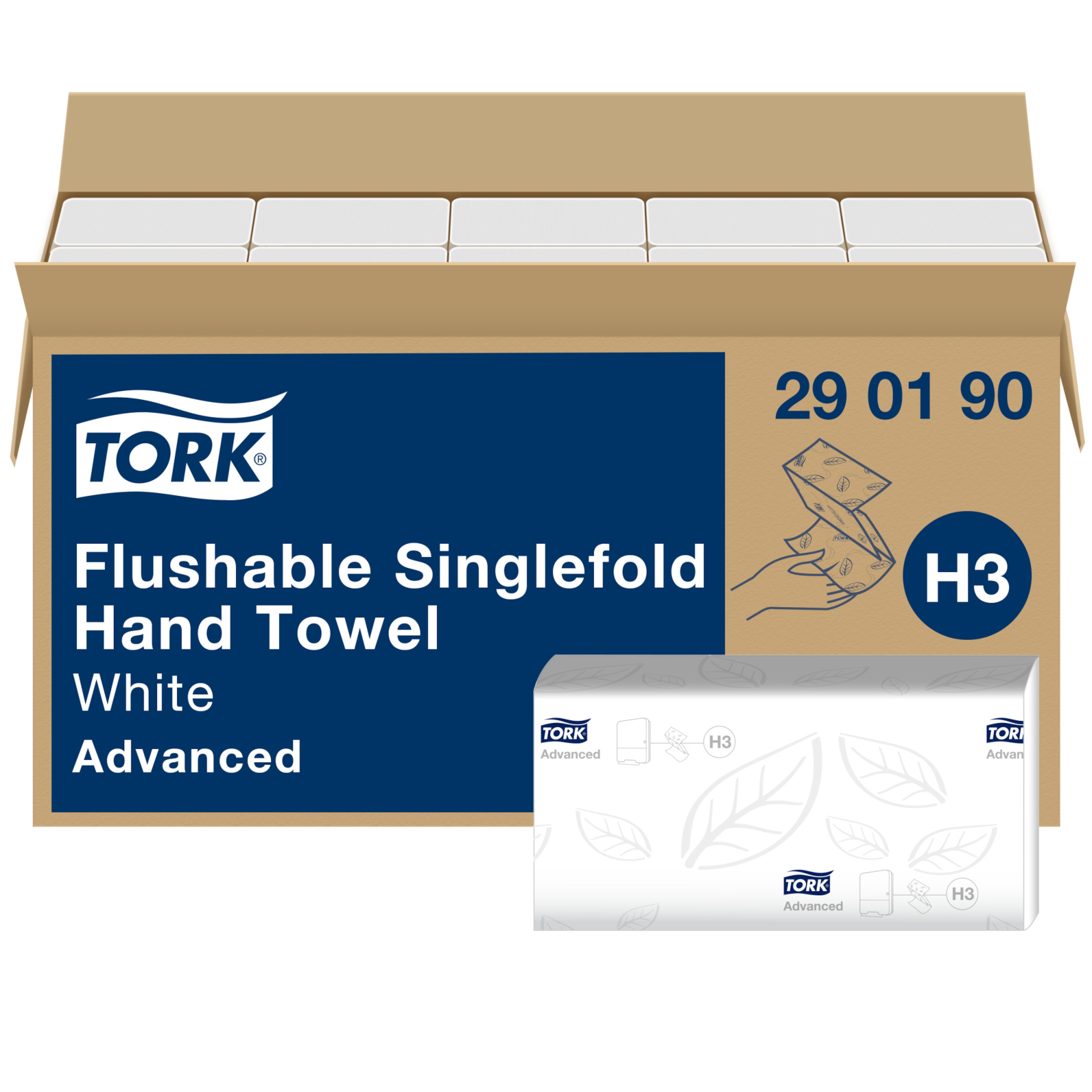Tork Singlefold Hand Towels White H3