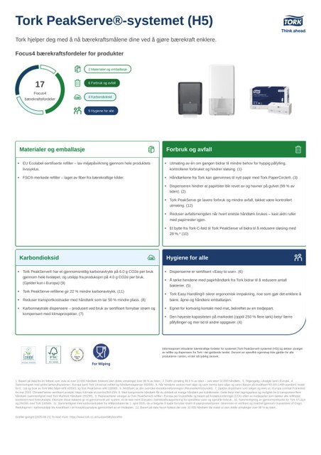 Produktark om bærekraft