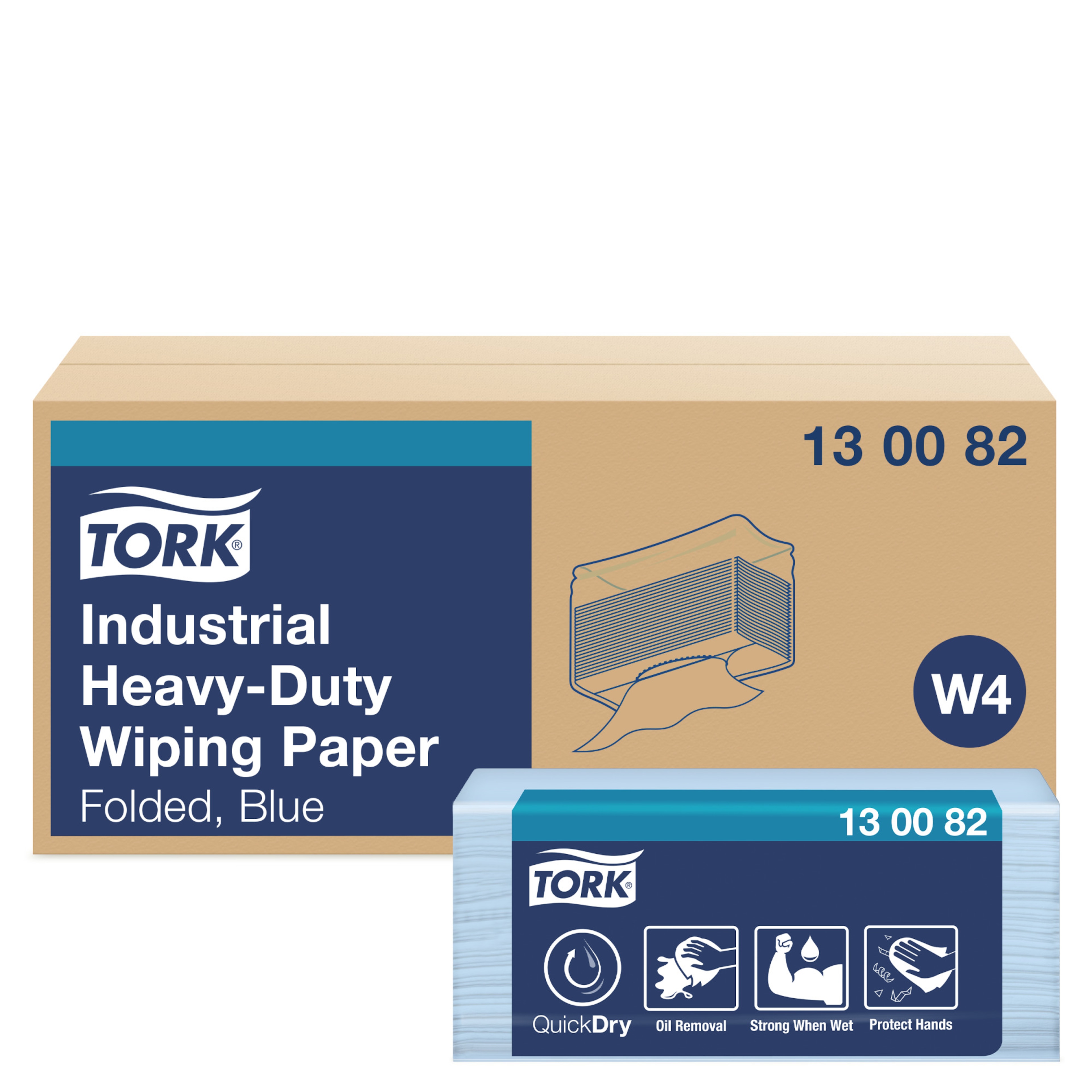 Tork Heavy Duty Wiping Paper Blue W4