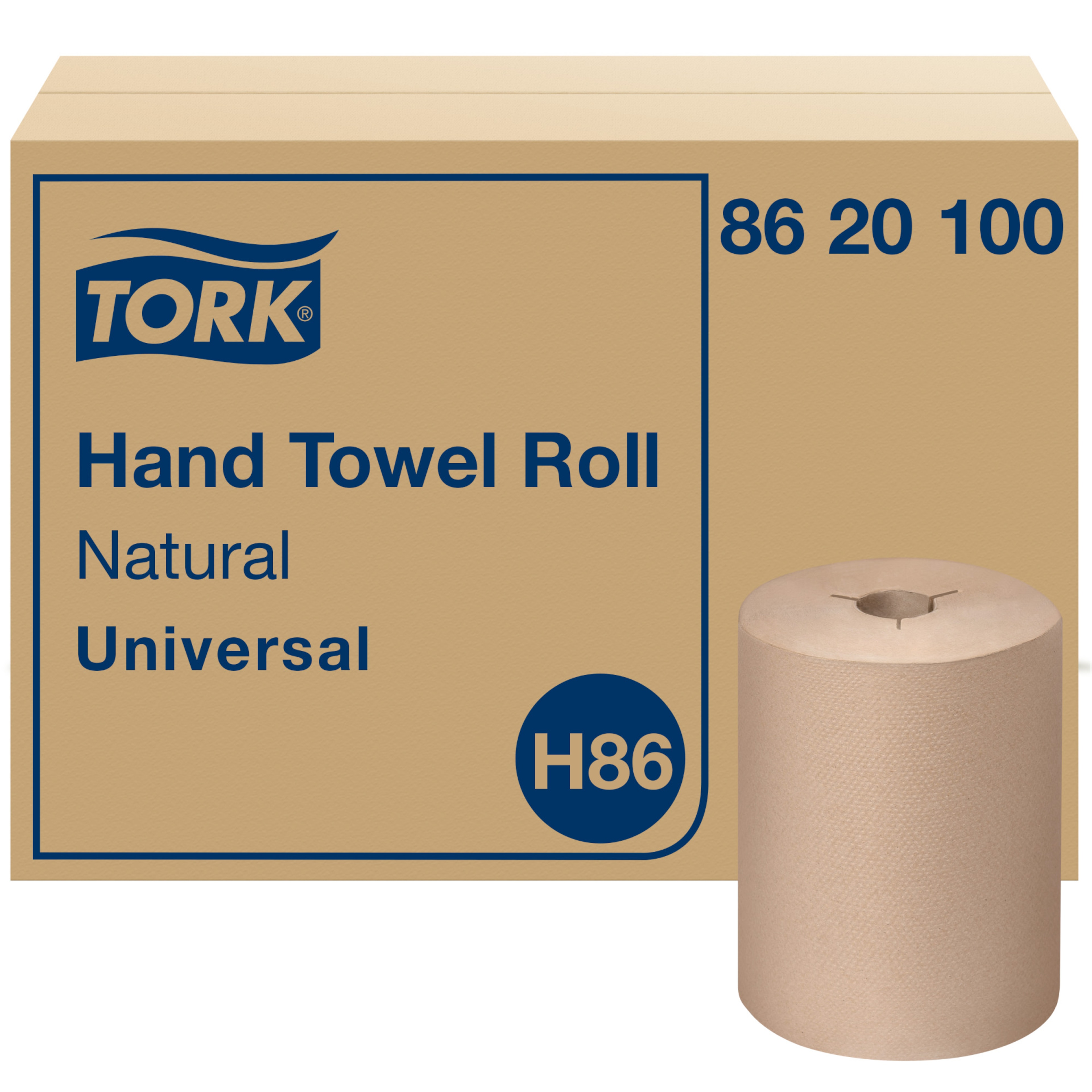 Rouleau de serviettes à mains en papier Tork Naturel H86