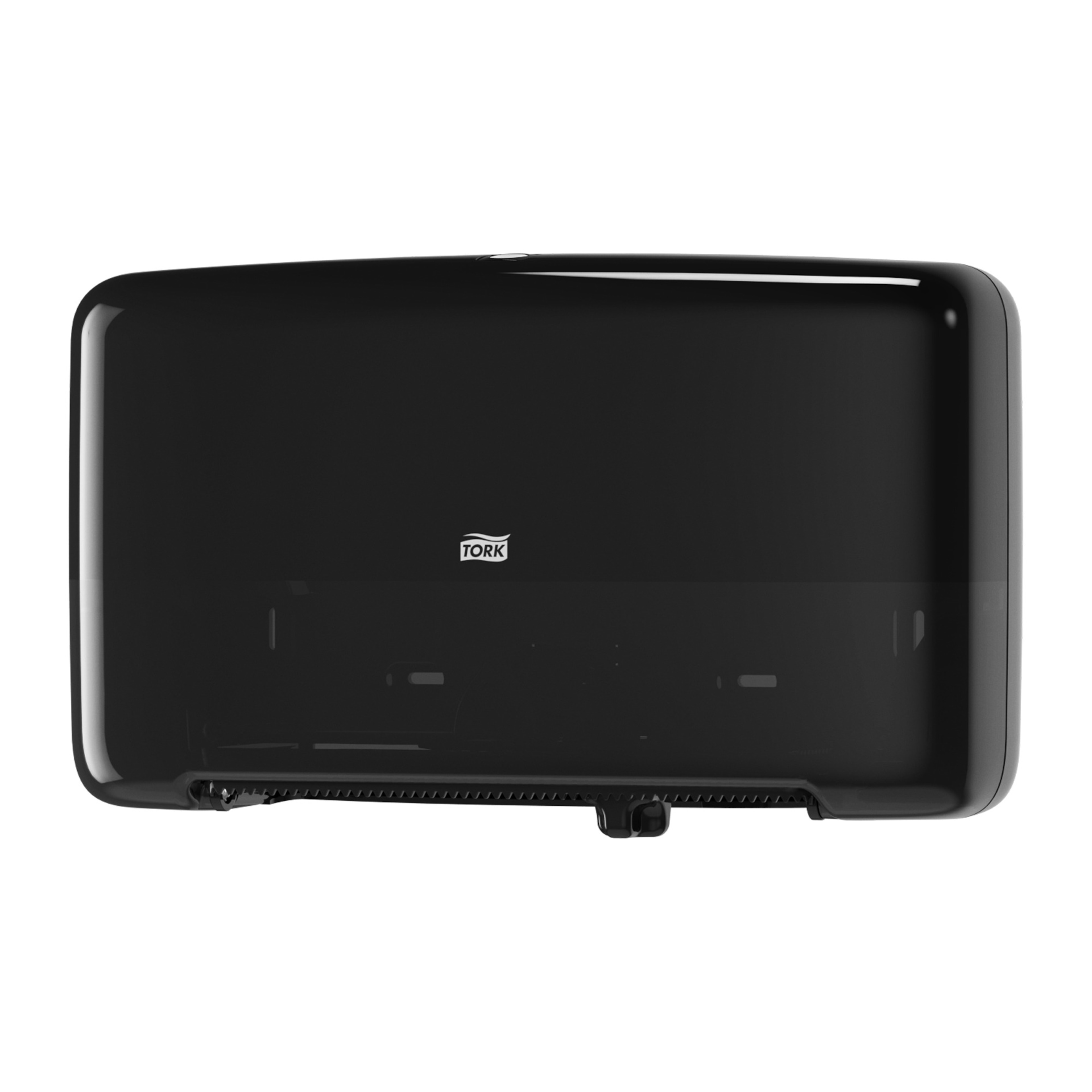 Tork Twin Mini Jumbo Toilet Paper Roll Dispenser Black T2