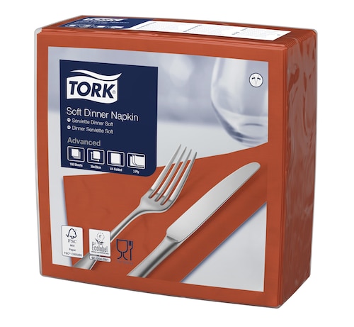 Tork Middagsserviett Terracotta