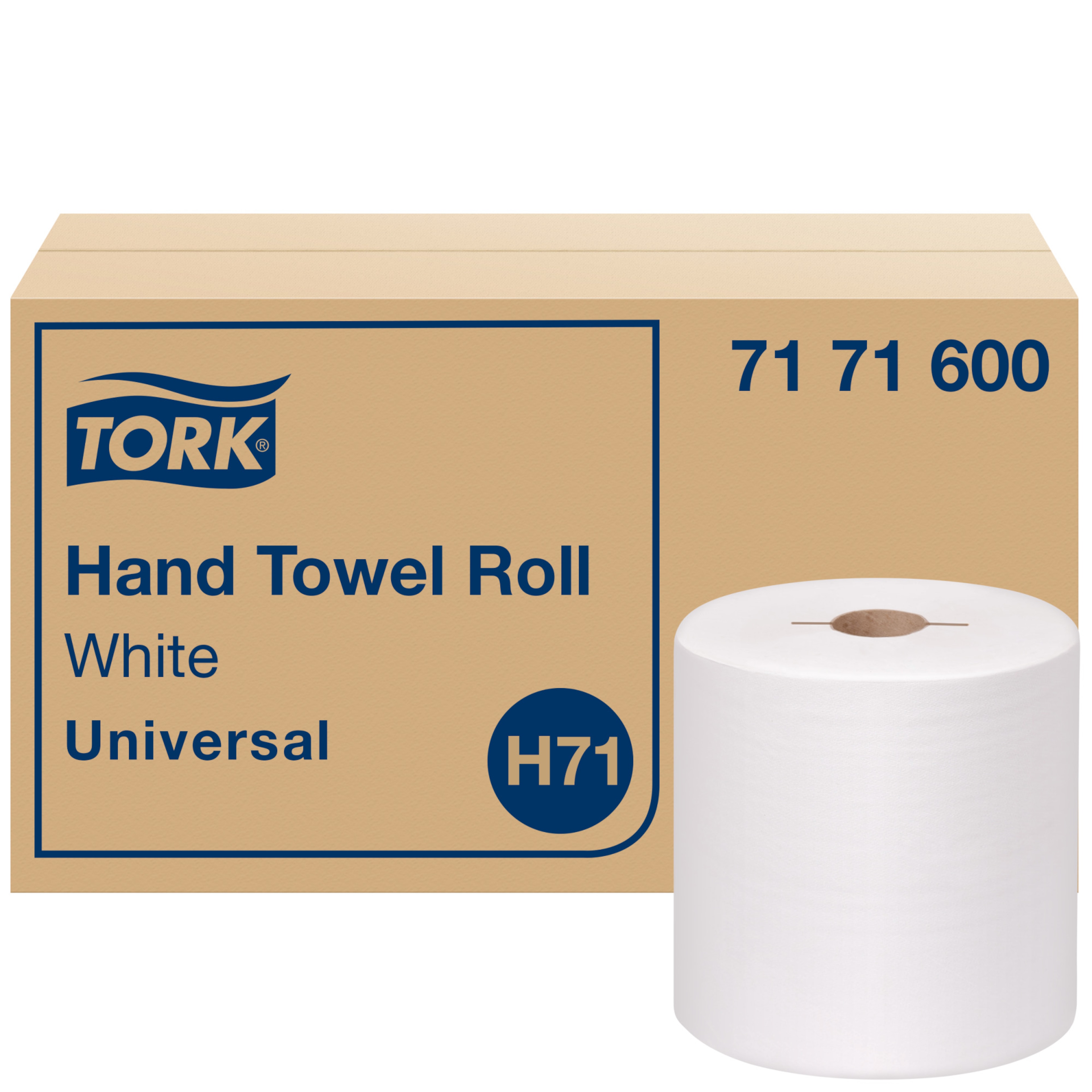 Rouleau de serviettes à mains Tork Blanc H71