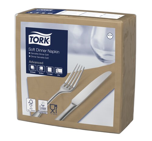 Tork Myk Beige Middagsserviett